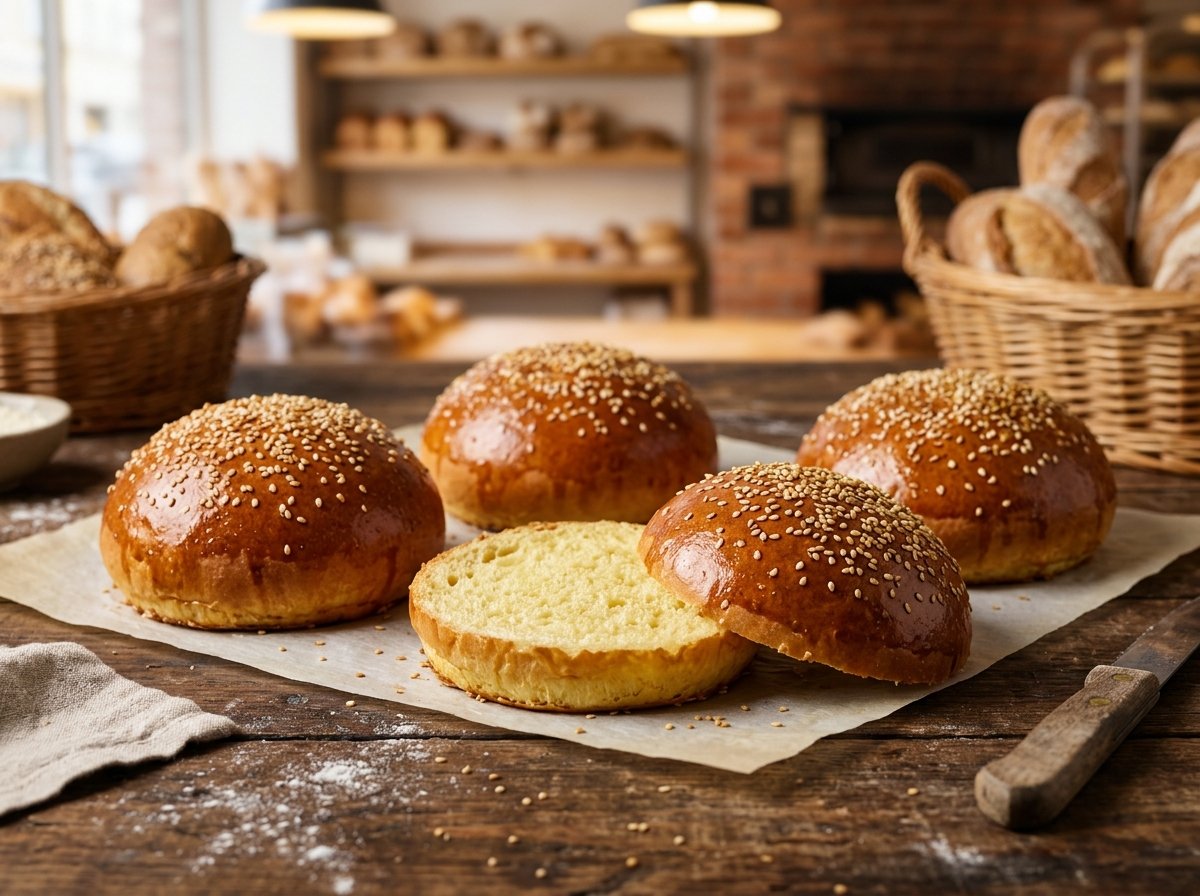 Pan para Hamburguesas con Ajonjolí
